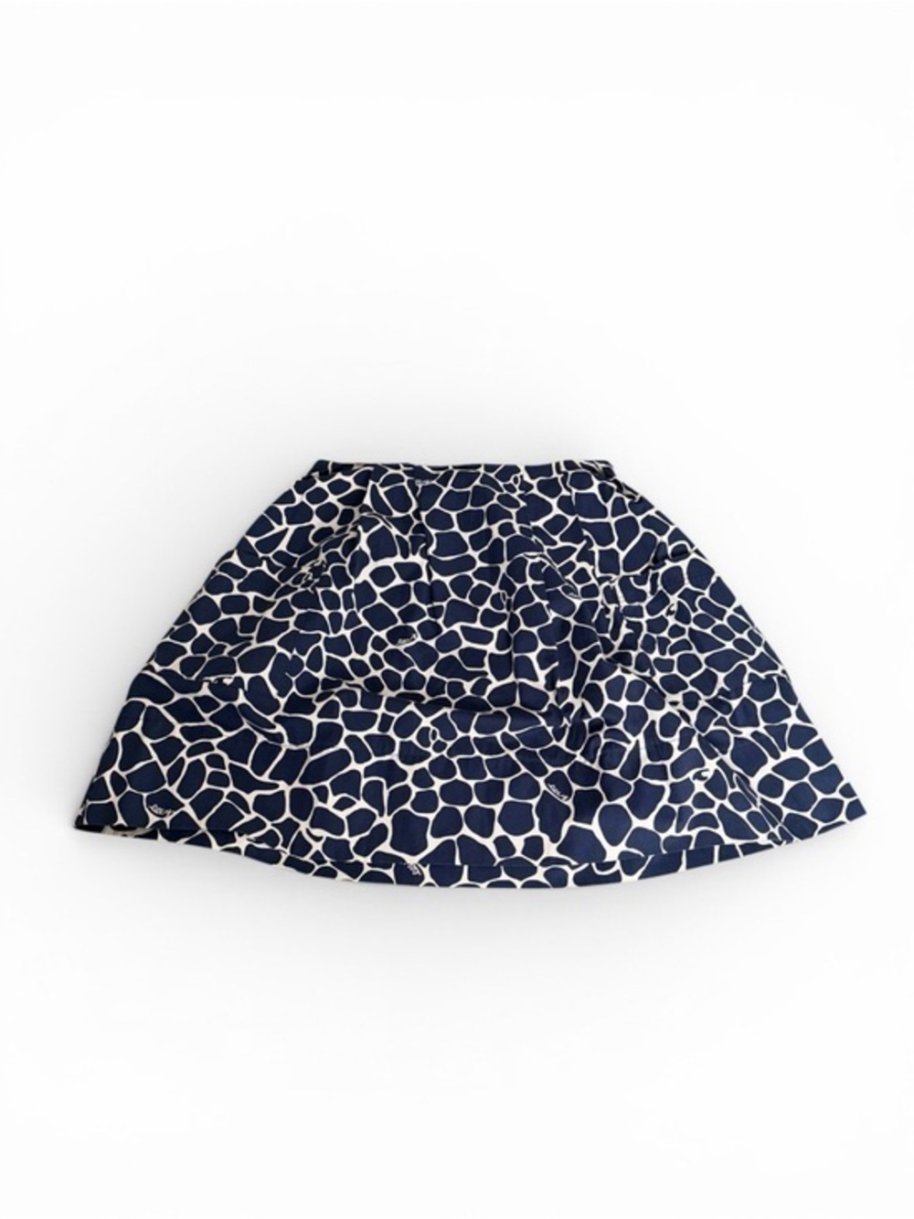 Lilly Pulitzer Navy and Cream Girffae Printed Circle Skirt
